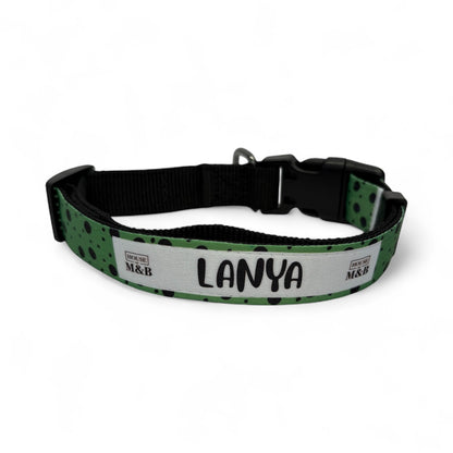 Green Personalised Collar