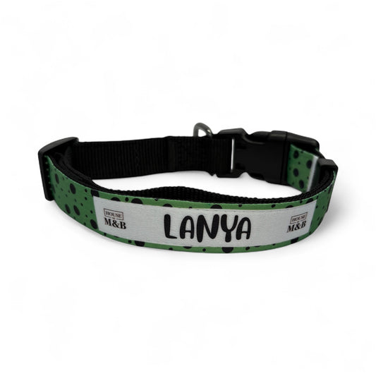 Green Personalised Collar