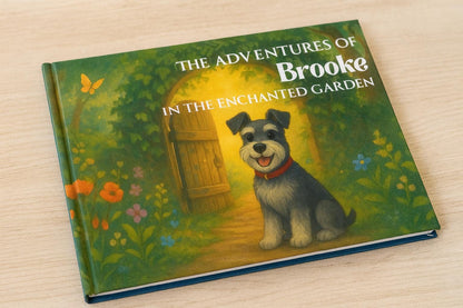 Personalized Dog Hardback A4 Storybook: Enchanted Garden Adventure for Kids